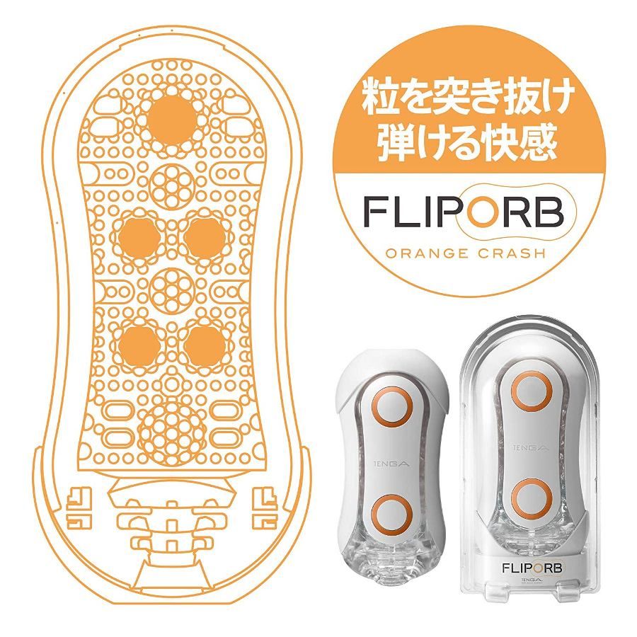Tenga Flip OrbOrange Crash是Tenga Flip系列自慰器的最新產品,它在中間打開後,既... Tenga - Flip ORB 飛機杯 - 橙色 照片-4