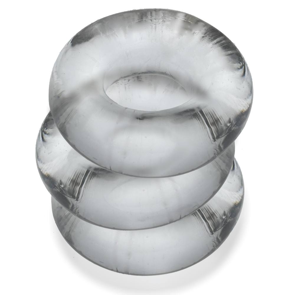 These fat-boys cockrings are the next-step-up WILLY’s…3 non-... Oxballs - Fat Willy Cockring 3's Pack - Clear photo-2
