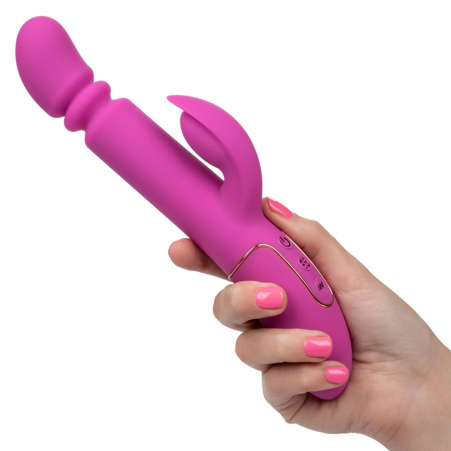The power of a sex machine in the palm of your hand – now th... CEN - Shameless Slim Player Thrusting Vibe - Purple photo-2