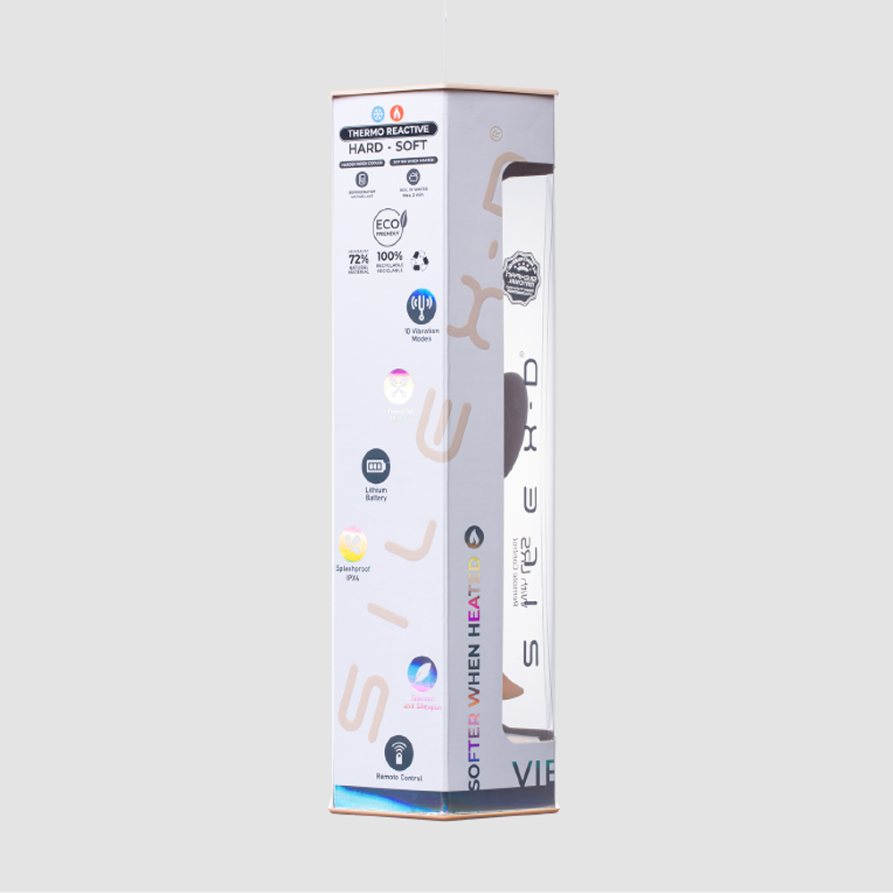 Bright dildo for bright orgasms! Ultra-soft silicone on the ... Silexpan - 7" Dual Destiny Vibro Dildo - Flesh photo-7