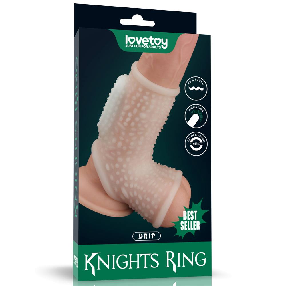 Knights Ring is a great choice for individuals and partners ... Lovetoy - Knights Drip Vibro Scrotum Ring - White photo-8