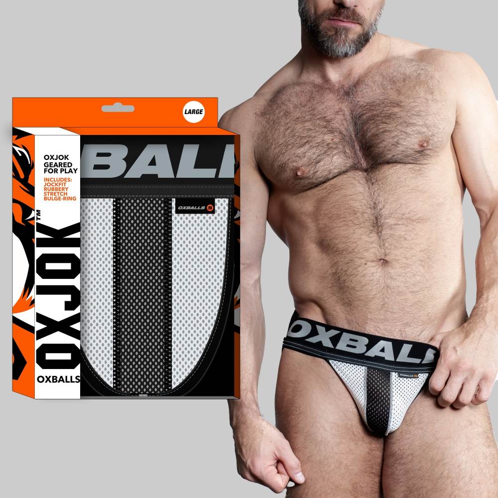 AIRMESH daily wear mesh comfort jock is designed to fit righ... Oxjok - Airmesh Jockstrap w Ring - Ice White - XXL photo-8