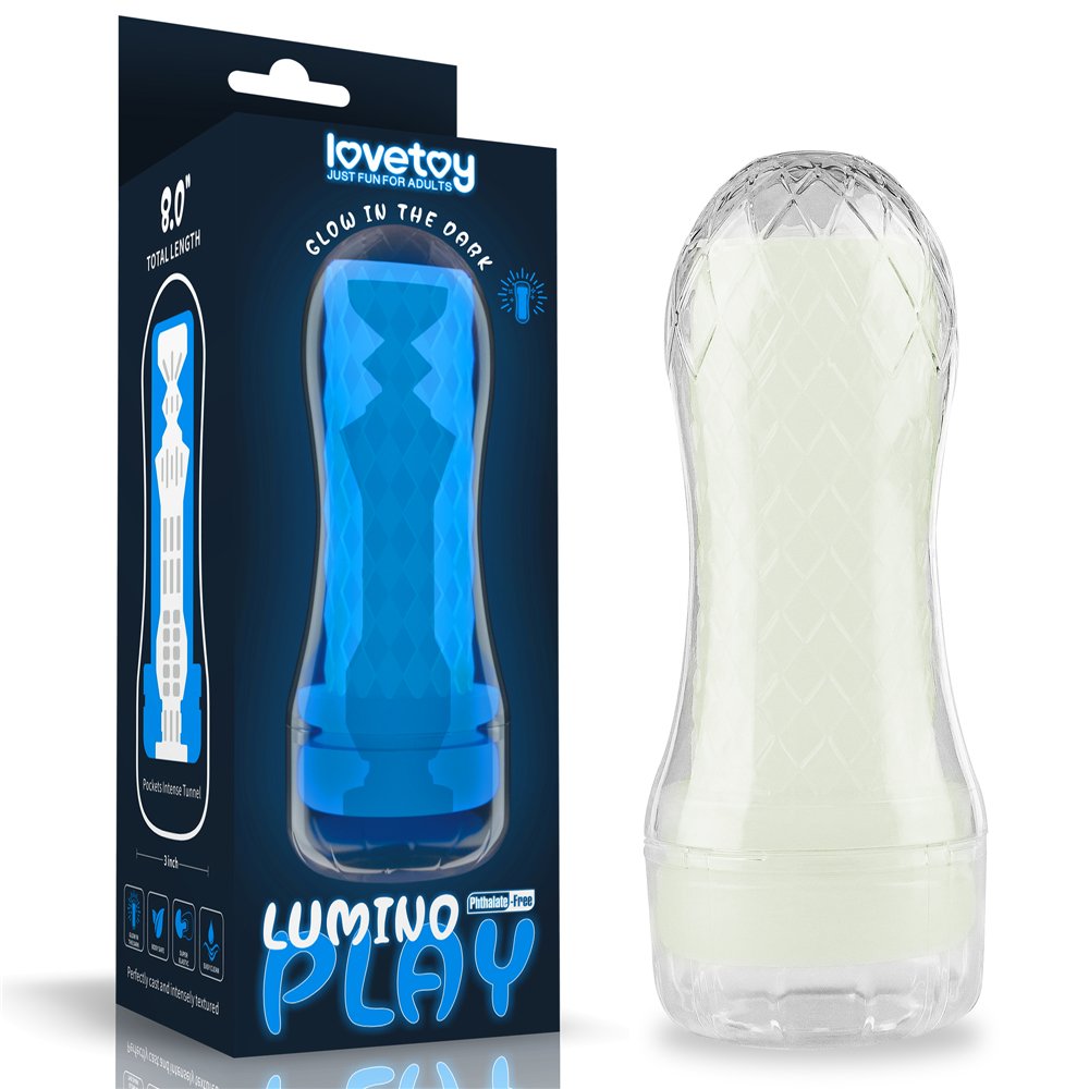 Illuminate your darkest pleasures with Lumino play masturbat... Lovetoy - Lumino Play Pocketed Masturbator - Clear photo-20
