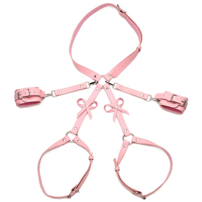 The use of your body is a gift; treat it like one with this ... Strict - Bows Bondage Harness - Pink - M/L photo-7