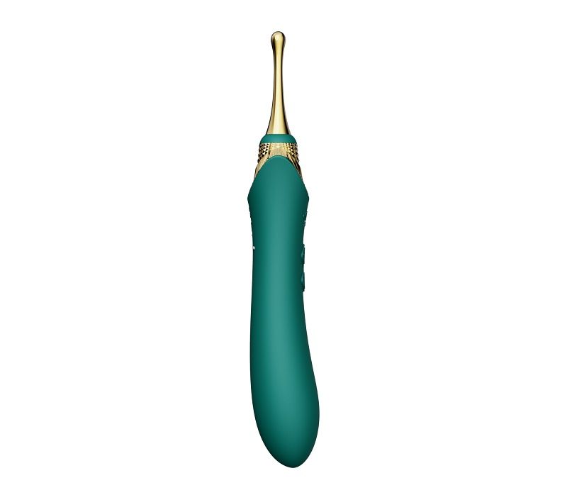 The name of Bess comes from Egyptian God Bastet, who is the ... Zalo - Bess APP Dual Vibrator - Turquoise Green photo-8