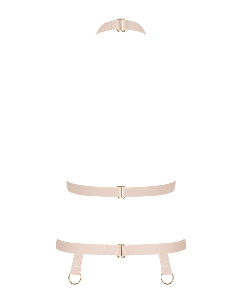 Are you dreaming of an exceptionally unique accessory to you... Obsessive - Cameliana Strap Corset - Beige photo-8