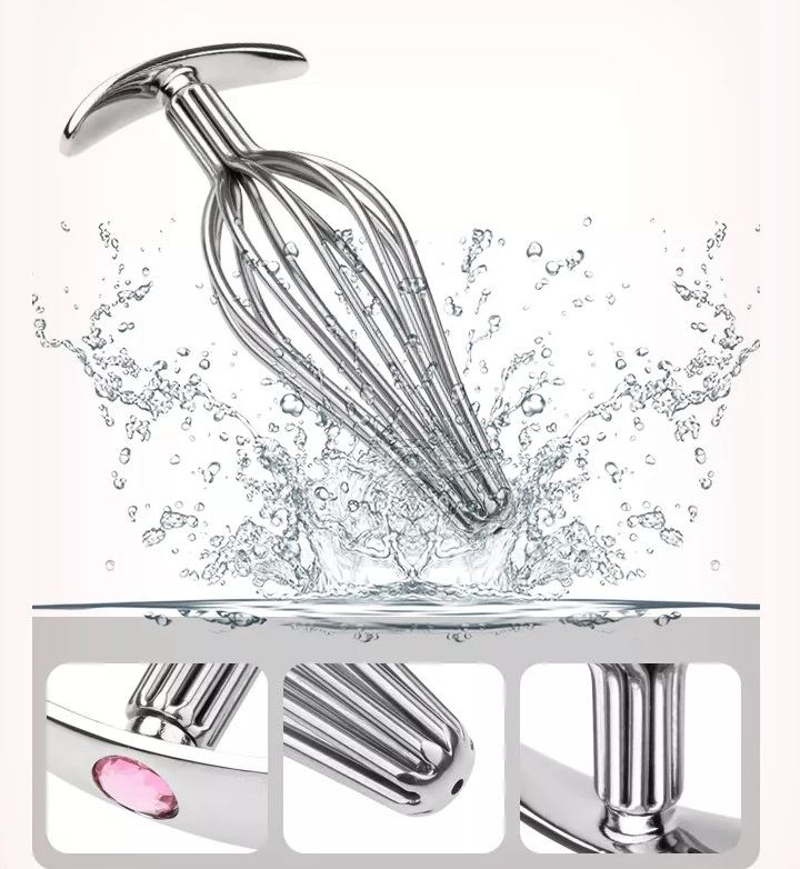 Teasing butt plug with smooth curve shape safe and comfortab... MT - Hollow Anal Plug S - Silver photo-4
