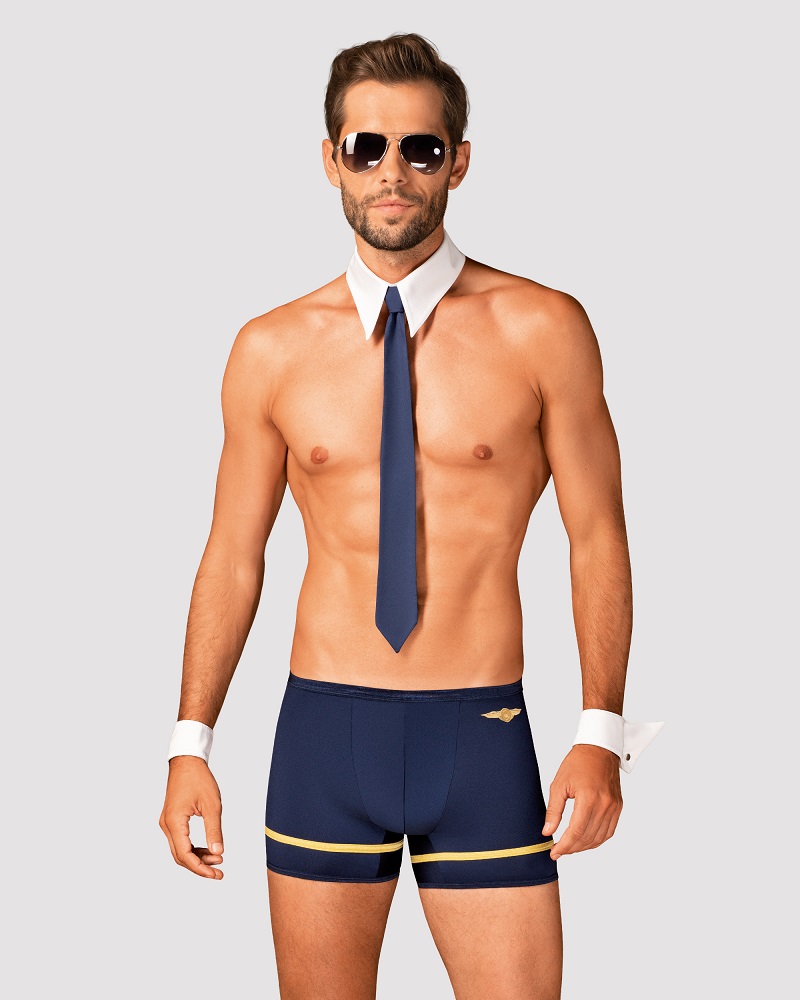 Awesome evening in the bedroom? Oh, it is going down! This i... Obsessive - Pilotman Set - Blue - S/M photo-3