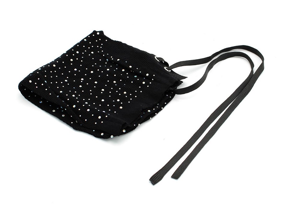 Introducing our Lace Hood with Shiny Diamonds – an exquisite... Kiotos - Diamonds Lace Hood - Black photo-5