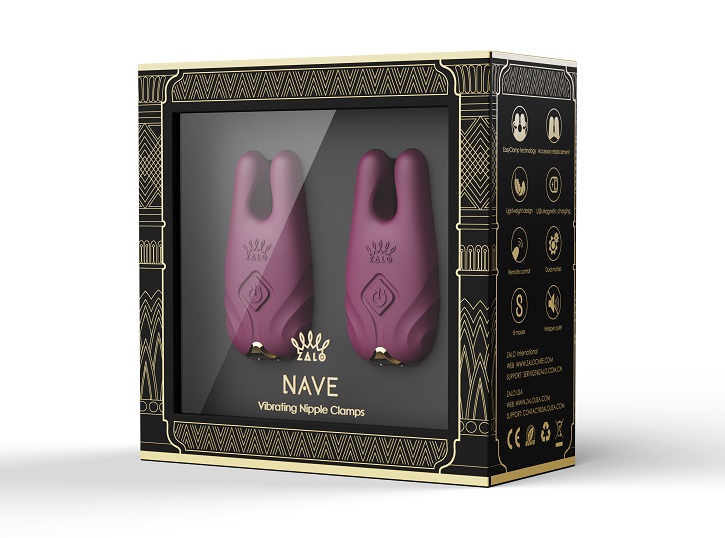 NAVE is elevating nipple play to legendary new heights with ... Zalo - Nave APP Vibro Nipple Clamps - Velvet Purple photo-7