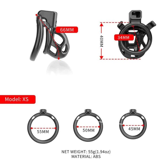 Sevanda Feminizer V5 Chastity Cage offers a secure and comfo... Sevanda - Naja-Cobra Chastity Cage XS - Black photo-2