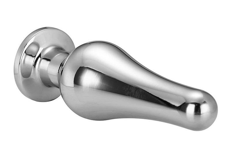 The Gleaming Love collection presents this conical shaped an... Dreamtoys - Gleaming Love Pleasure Plug S - Silver photo-2