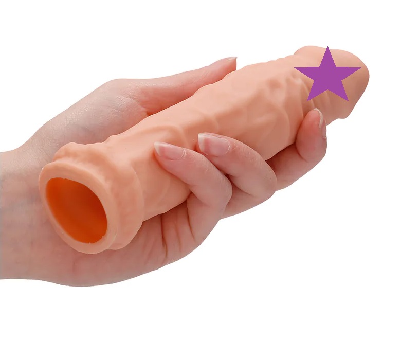 Be the bigger, better deal. The super-lifelike shapes, textu... RealRock - Penis Sleeve 6" - Flesh photo-2