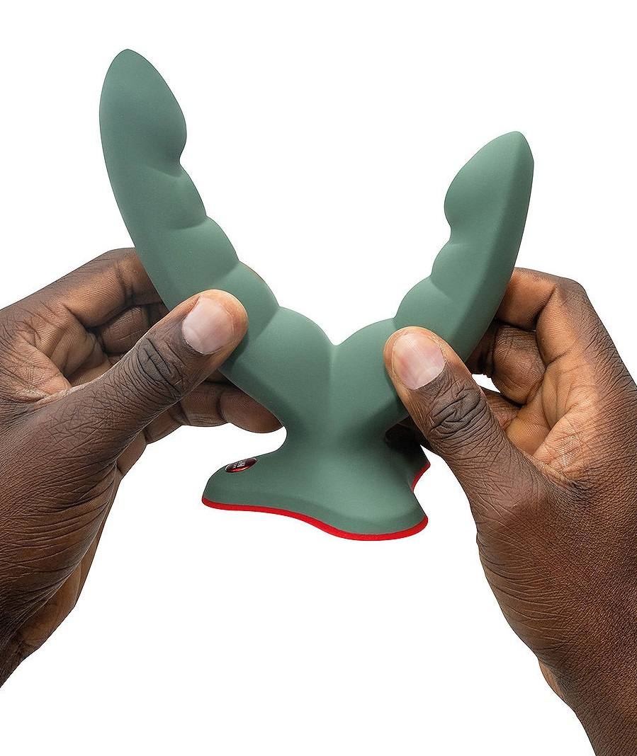 RYDE doesn't mess around! The first grinding dildo from ... Fun Factory - Ryde Grinding Double Dildo - Wild Olive photo-3