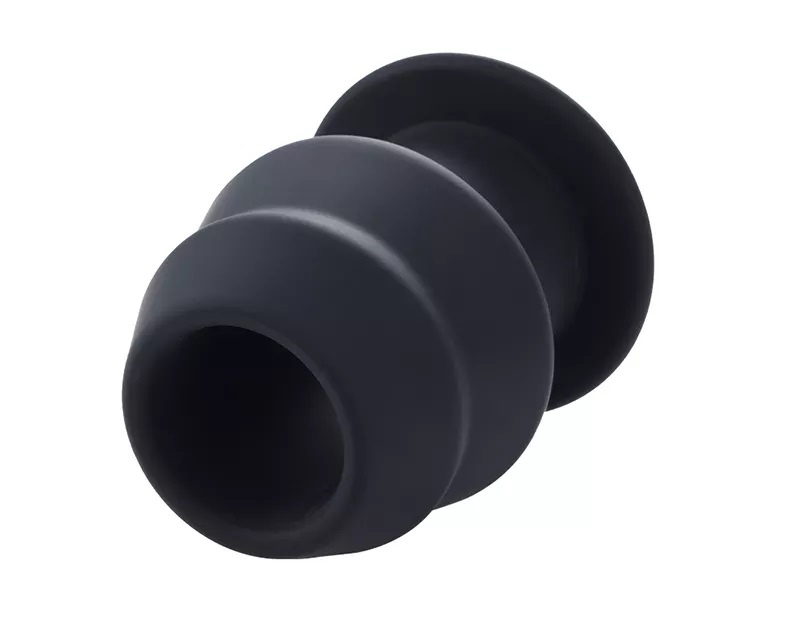 Round bottom hollow anal plug can expand the anus or use as ... MT - External Hollow Anal Plug M - Black photo-2