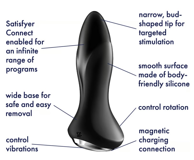 Double anal stimulation with the Rotator Plug 1 Connect App
... Satisfyer - Rotator APP Plug 1 Plus - Black photo-7