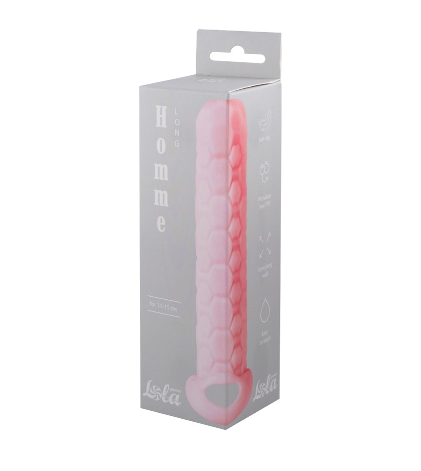 The Long penis sleeve from the Homme collection is ideal for... Lola Games - Homme Long Sleeve M - Pink photo-3
