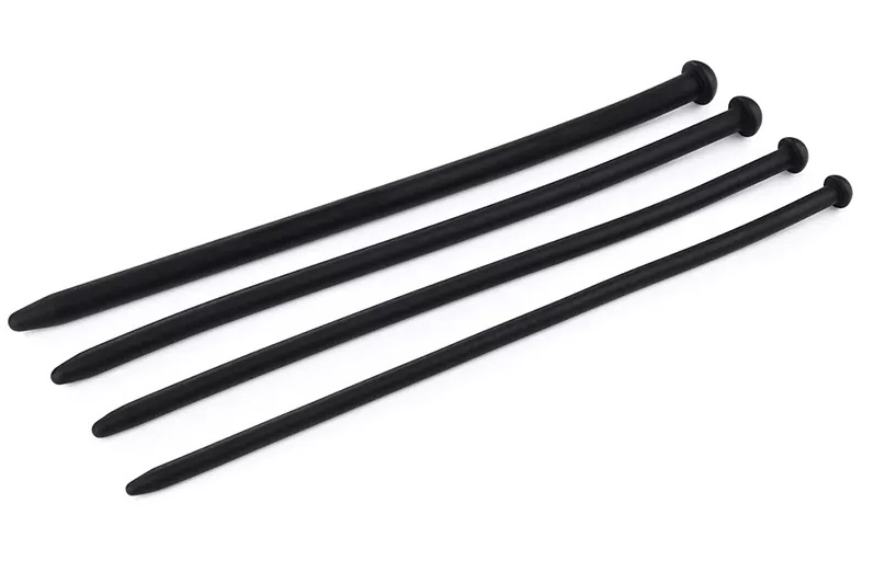 Silicone urethral sound with slender style that easy to inse... MT - Silicone Urethral Plug 4.5mm - Black photo-6