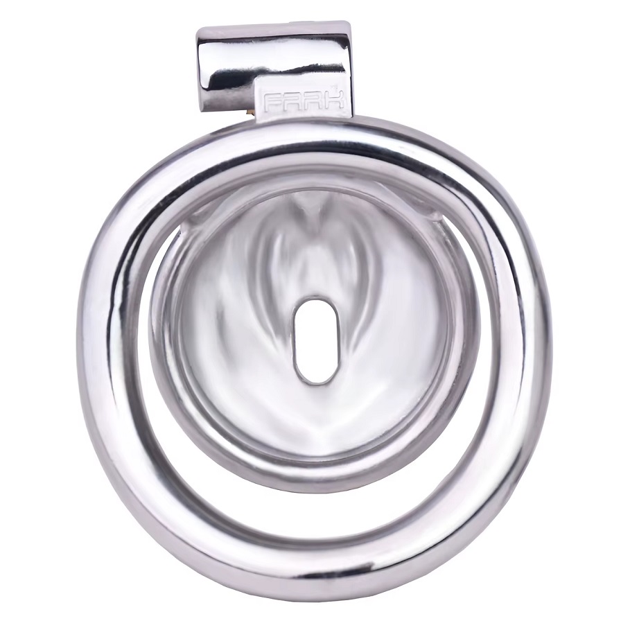 Material: 304 Stainless steel &... FAAK - Pussy Metal Chastity Cage 45mm - Black photo-4