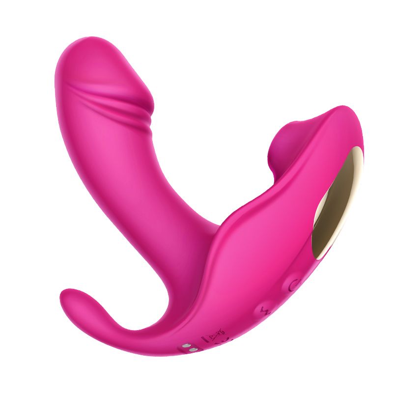 Outer sucking and inner vibrating functions with remote cont... Erocome - Volans - Cerise photo-4