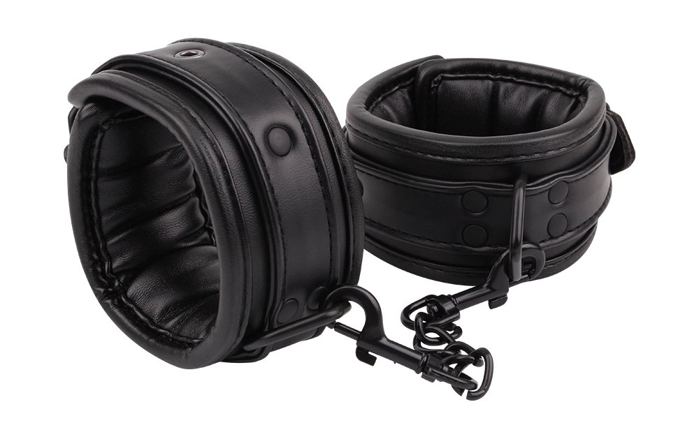 Fasten Your Lover, Fully Adjustable to Fit, Easy-to-use Meta... Chisa - Deluxe Ankle Restraint Cuffs - Black photo-2
