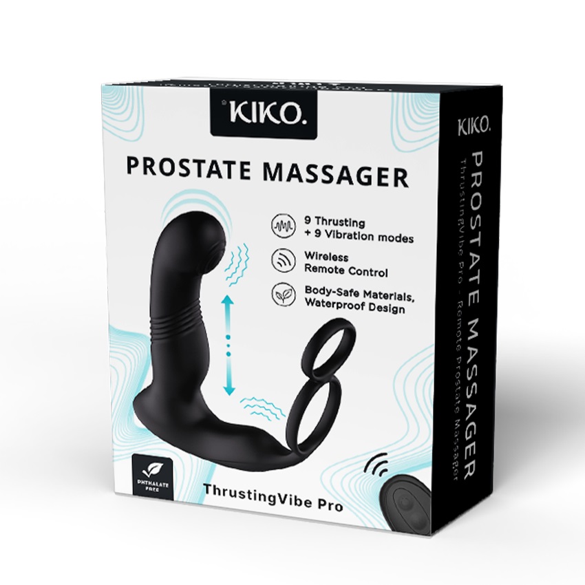 Discover the Ultimate Dual-Motor Remote Prostate Mass... KIKO - ThrustingVibe Pro Prostate Massager - Black photo-13