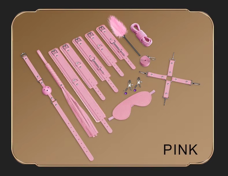 Bondage gear set 11Pcs with fluff
Material: PU leather PC, ... MT - Bondage Gear Set 11pcs w Fluff - Pink photo-3