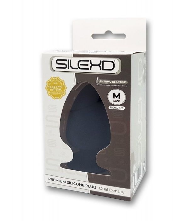 This squeezy, bendable butt plug makes insertion easy and fu... Silexpan - 4.5'' Anal Plug - Black photo-3