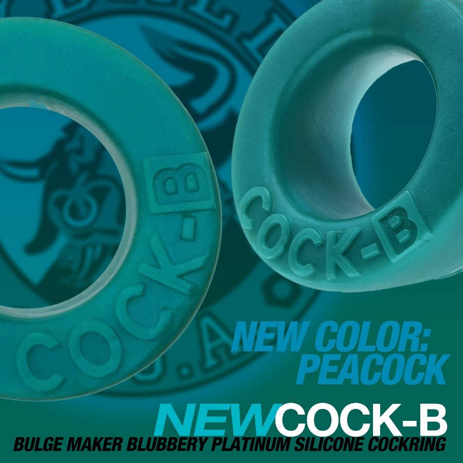 COCK-B is a lush, squishy-soft “padded” cockring that’s perf... Oxballs - Cock-B Bulge Cockring - Peacock photo-5