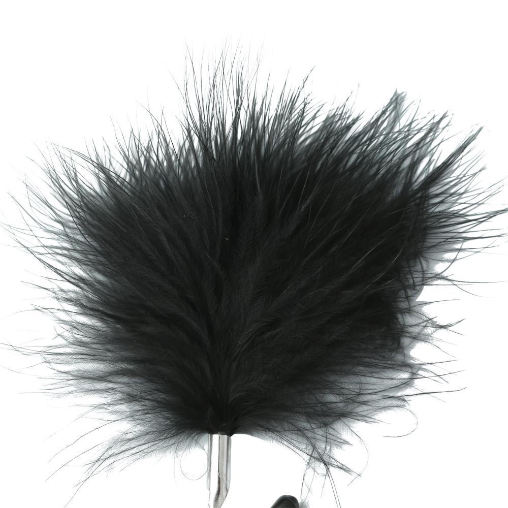 Adorn your nips with these sexy feathered clamps that keep y... S&M - Feathered Nipple Clamps - Black photo-4