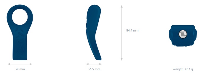 ovo B4 is made of 100% body safe silicone, with soft and... Ovo - B4 Vibro Ring - Blue photo-4