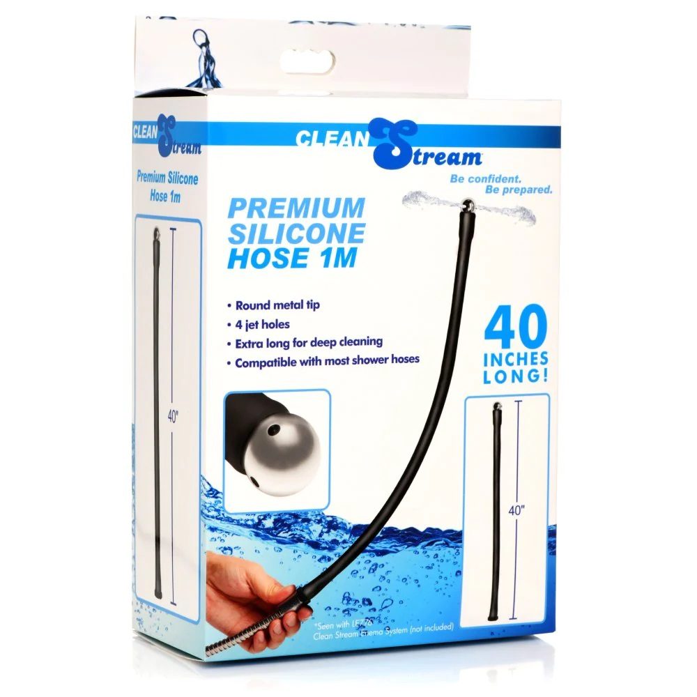 Sometimes you just need a really deep clean; this enema syst... CleanStream - Silicone Hose 1m - Black photo-4