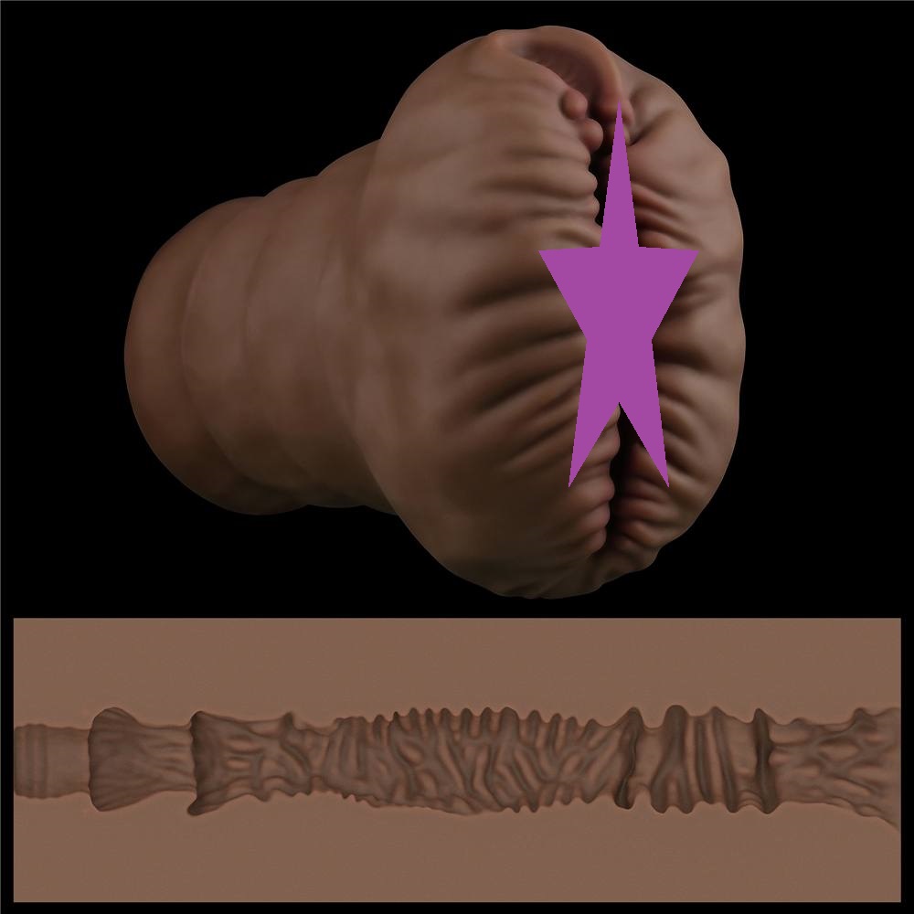 Highly detailed and expertly hand crafted, this realistic al... Lovetoy - Alien's Pie Masturbator #2 - Brown photo-2