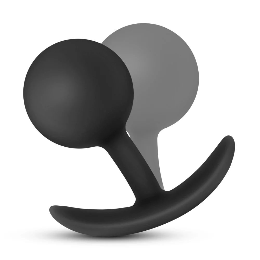 The Vibra Plug's inner weight rolls with your movement t... Anal Adventures - Platinum Vibra Plug - Black photo-3