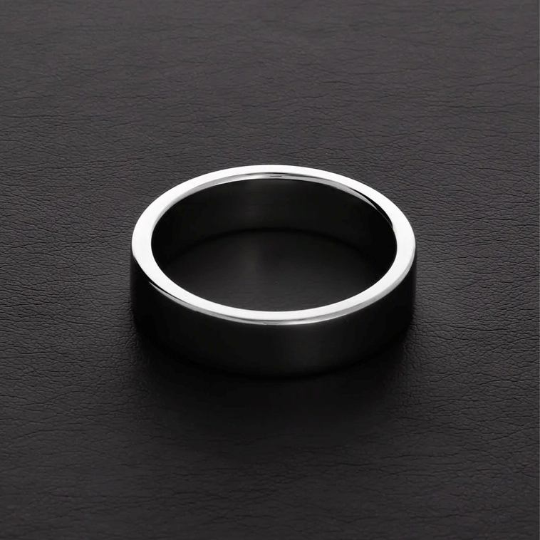 High polished stainless steel cock ring may help prolong you... Steel - Flat Metal Ring 45mm photo-2