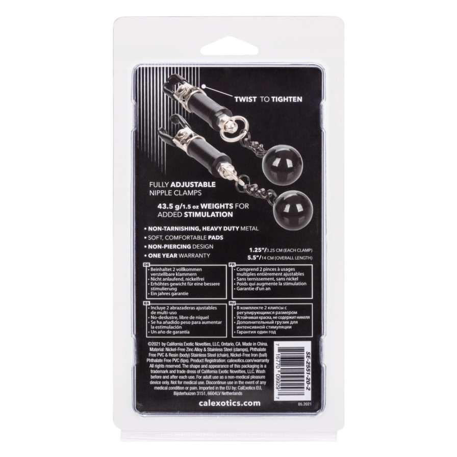 Blur the borders between pleasure and pain even further with... CEN - Nipple Grips Weighted - Black photo-6