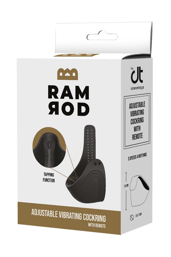 Introducing the ultimate pleasure enhancer for penis owners ... Dreamtoys - Ramrod Adjustable Vibro Ring w Remote - Black photo-13