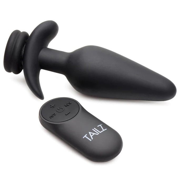 Add vibration to your tail! These interchangeable plugs are ... Tailz - Snap-On Vibro Anal Plug L - Black photo-4