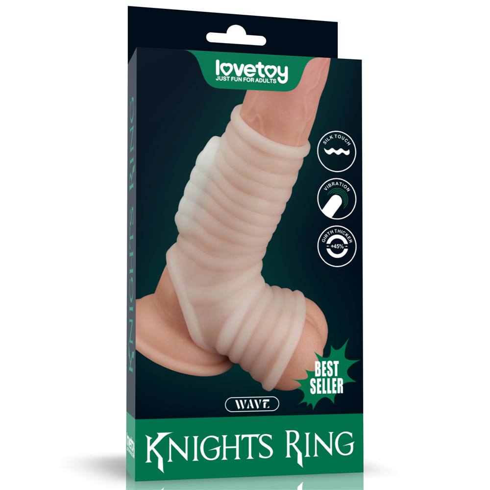 Knights Ring is a great choice for individuals and partners ... Lovetoy - Knights Wave Vibro Scrotum Ring - White photo-8