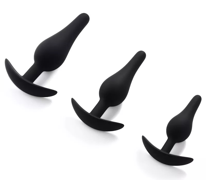 Silicone butt plug - great choice for man and woman MT - Anchor Anal Plug M - Black photo-8