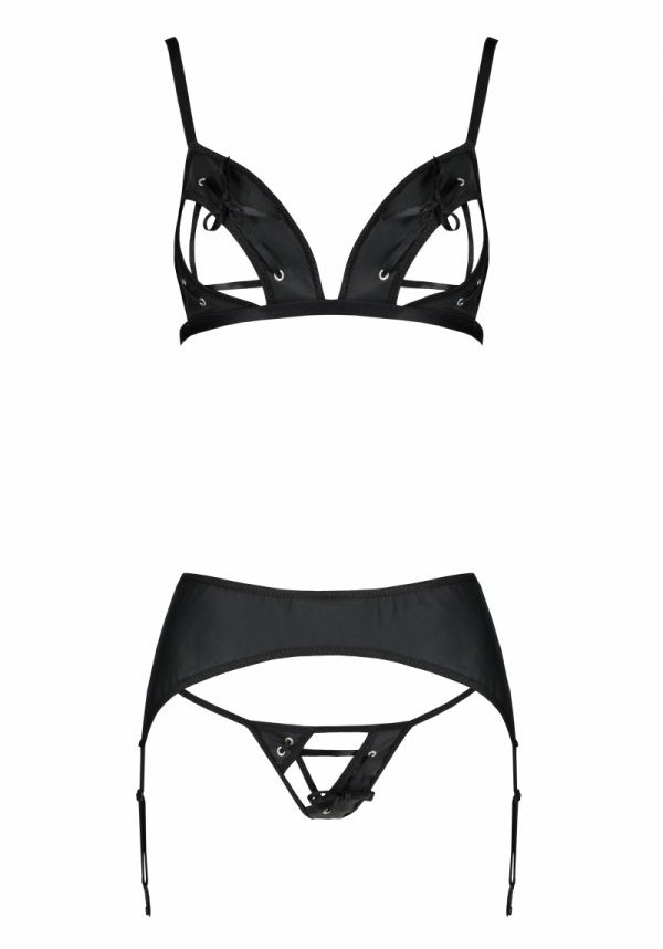 Sexy, stimulating imagination. The bold cut of the bra empha... Passion - Miley Set - Black - S/M photo-5