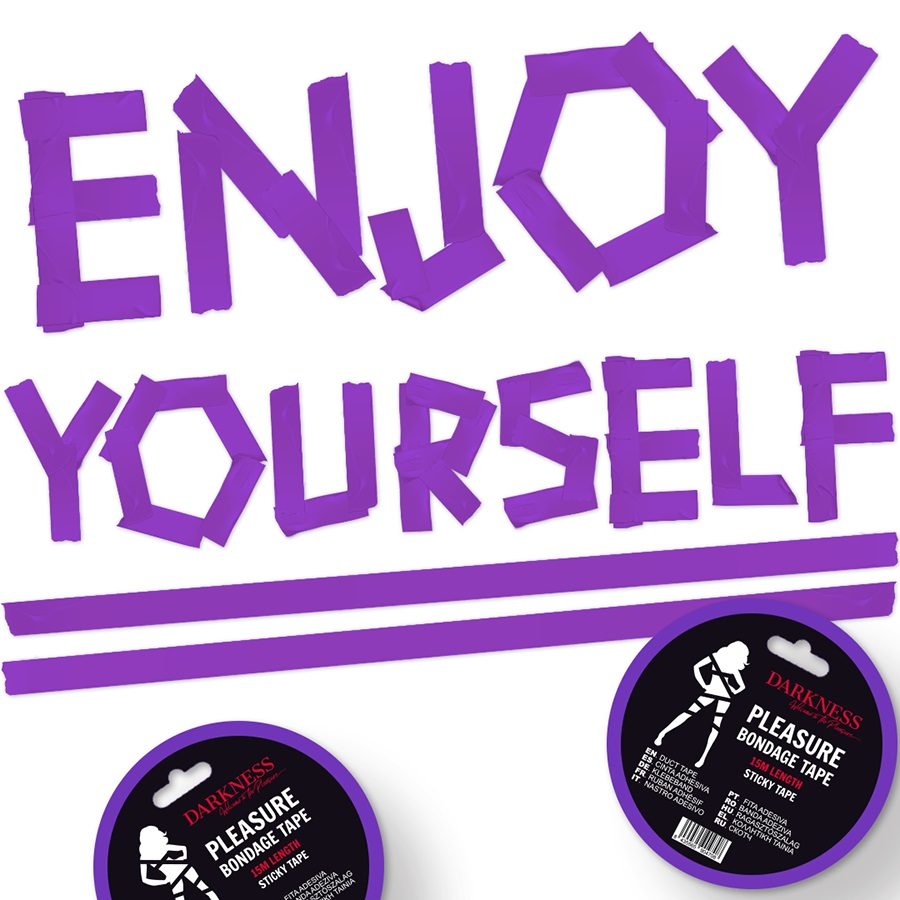 Darkness bondage tape is a tape of domination, to be used in... Darkness - Sticky Tape 15m - Purple photo-2