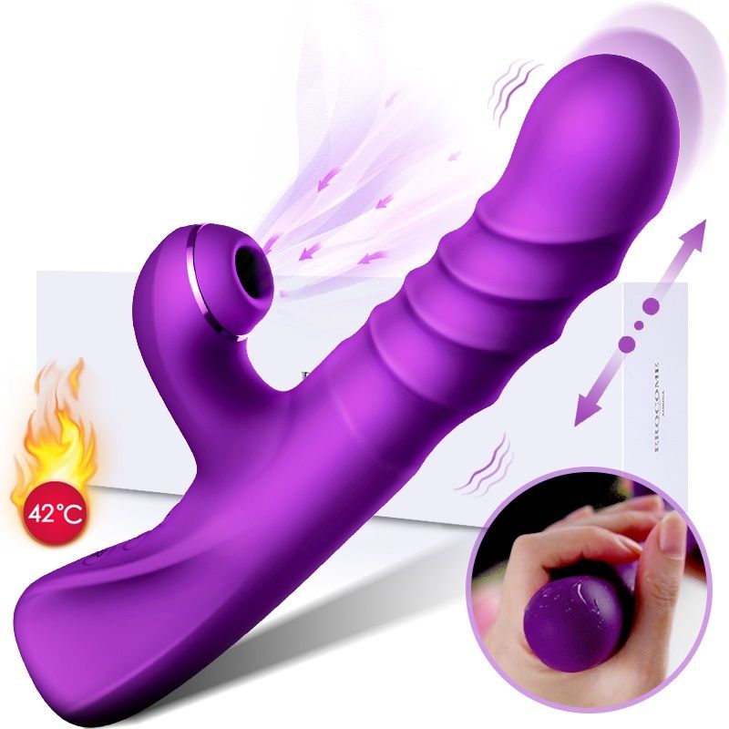 Body-safe silicone
Sucking, vibrating and thrusting functio... Erocome - Phoenix - Purple photo-9