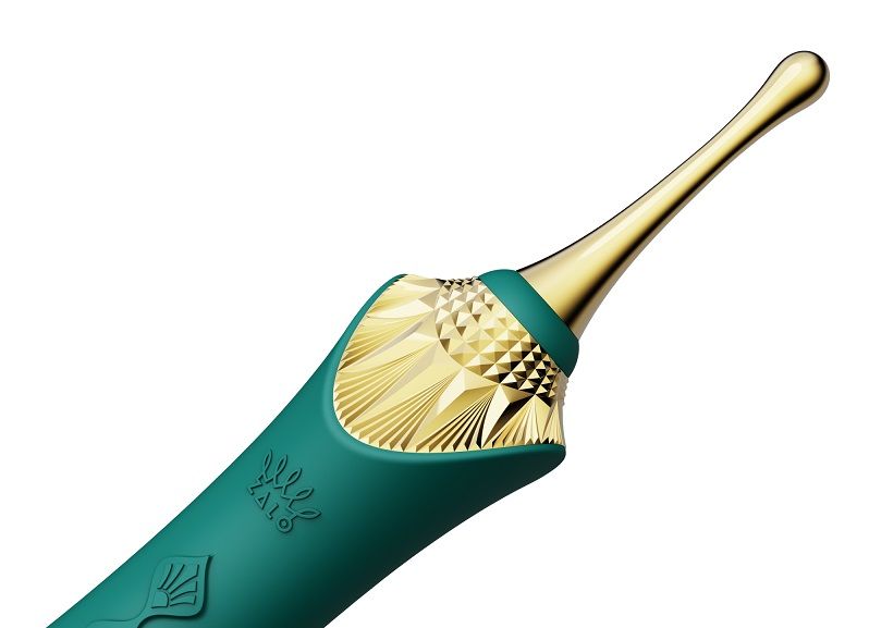The name of Bess comes from Egyptian God Bastet, who is the ... Zalo - Bess APP Dual Vibrator - Turquoise Green photo-2