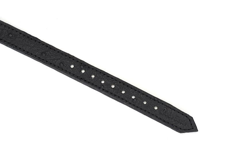 Made of Double layer ostrich skin pattern cow leather.
Shini... Liebe Seele - Demon Kiss Slut Collar - Black photo-6