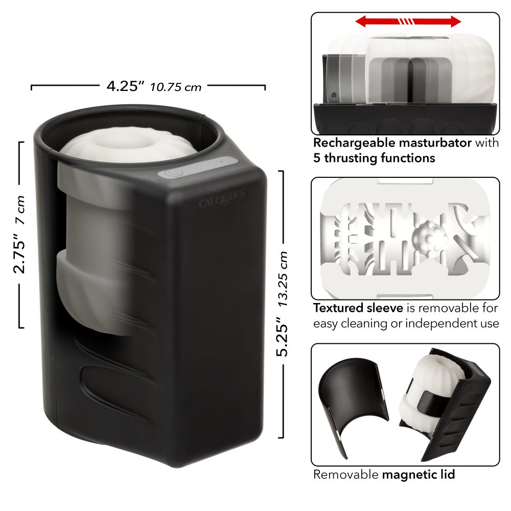Introducing the Optimum Power Power Thruster, a self-contain... CEN - Optimum Power Thruster Masturbator - Black photo-8