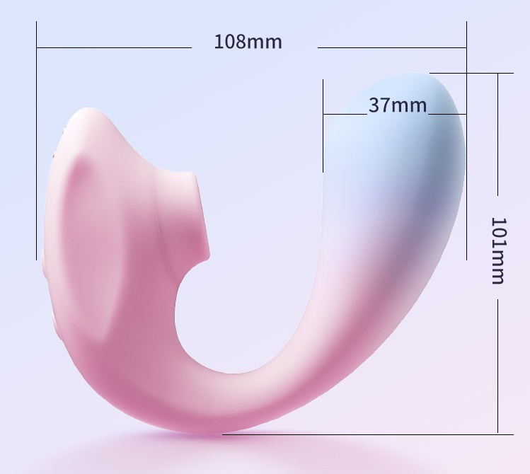 Body-safe silicone
Vibrating and sucking functio... Erocome - Apus Curve Sucking Vibrator - Pink photo-9