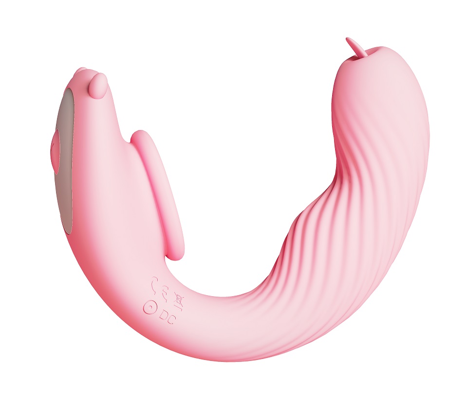 This couple vibrator combines clitroal and G-spot which brin... Secwell - Bear Dual Vibrator - Pink photo-10