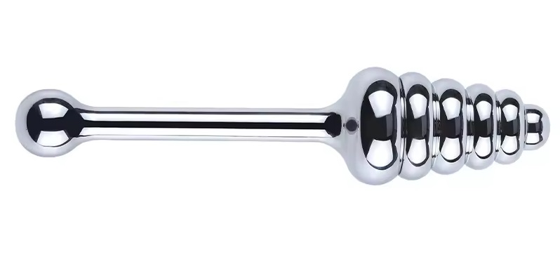 Ribbed anal plug with long handle
Material: Aluminium alloy... MT - Ribbed Butt Plug w Handle photo-3