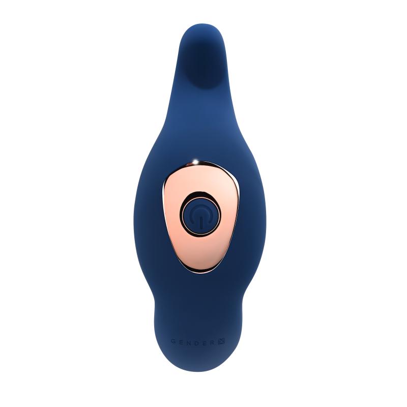 This ultra-smooth silicone toy thrusts and vibrates with two... Gender X - True Blue Prostate Vibrator photo-10